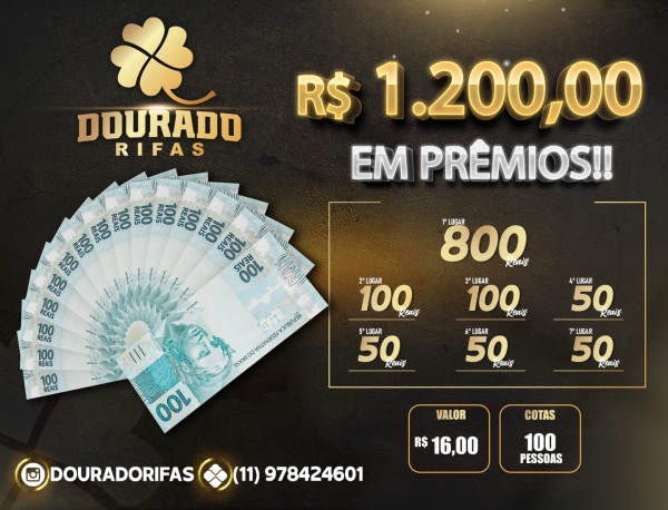 RIFA PTN EDIÇÃO 2807 VALENDO 1.200$ EM PRÊMIOS 