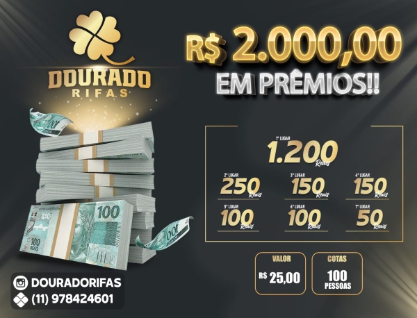 RIFA 19:00 EDIÇÃO 2983 VALENDO 2.000$ EM PRÊMIOS 