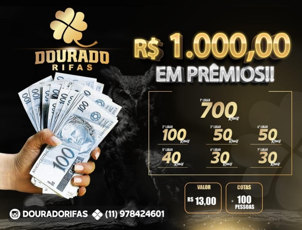 RIFA PTN EDIÇÃO 3087 VALENDO 1,000$ EM PREMIOS 
