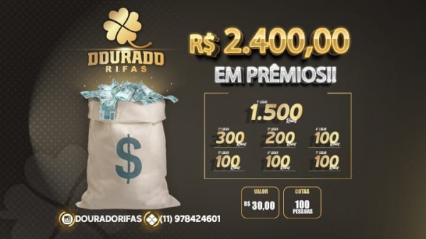 RIFA FEDERAL EDICAO 3306 VALENDO 2,600$ EM PRÊMIOS 